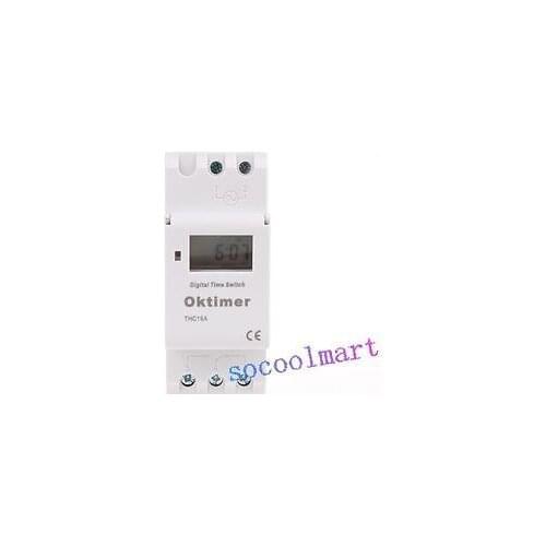 THC15A Digital LCD Power Weekly Programmable Timer Switch AC 220VQC