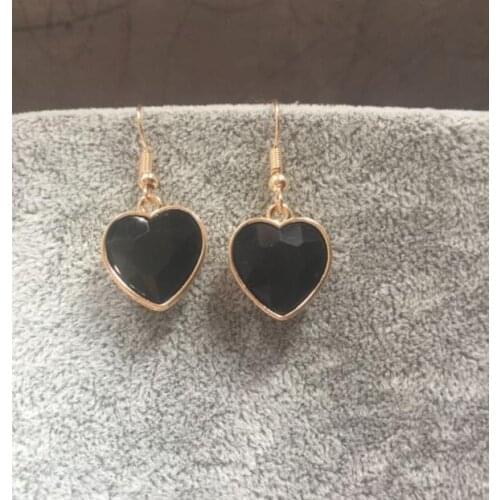 EY1126 Wedding party gift fashion Crystal alloy Heart shape earrings Female charm Jewelry Girl the best gift