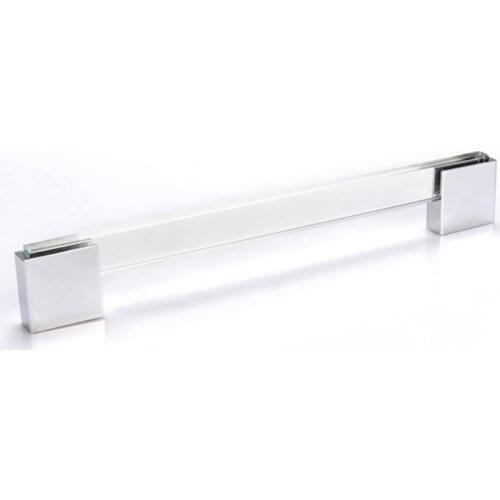 HJY Drawer Handle Frosted Acrylic Kitchen Cabinet Door Handle Pull Furniture Metal Hardware Cupboard Wardrobe Closet Knobs Z022