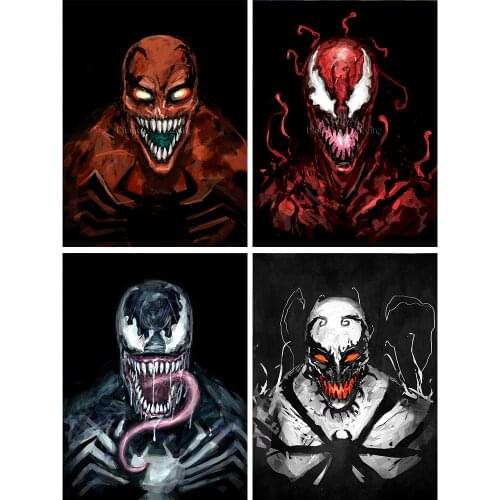 Full Square Round Diamond Painting Marvel Venom 5D DIY Handmade Cartoon Mosaic Set Embroidery Cross Stitch Home Decoration Gift