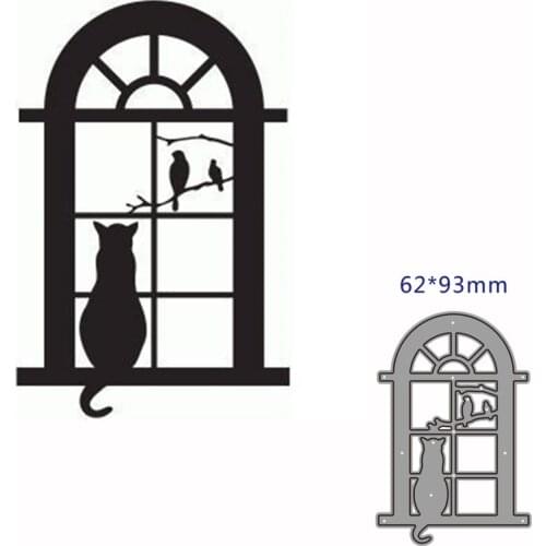 Metal cutting dies cut die mold Cat bird decoration Scrapbook paper craft knife mould blade punch stencils dies