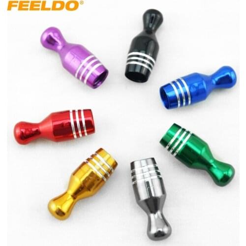 MOTOBOTS 4Pcs For Car Bike Motorcycle Bowling-shaped Alloy Valve Caps MTB BMX Tire Valve Anti-Dust Covers 7-Color #AM980