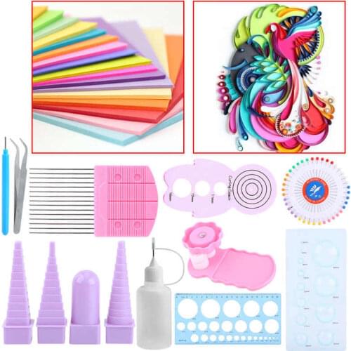 11 In 1 Paper Quilling Tools Kit DIY Paper Craft Crimper Comb Ruler Pins Border Buddy Set Diy Home Decoration