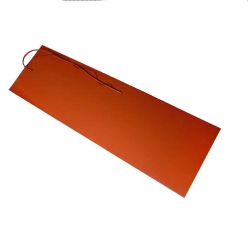 Customized 250 x 750 mm 500W silicone heater pad with 100 k thermistor adhesive back
