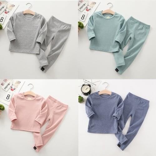 Autumn Childrens Pajamas Long sleeve Pyjamas Kids T-shirt+Pants 2pcs Cartoon Pajamas For Girl Boys Baby Sleepwear Nightwear