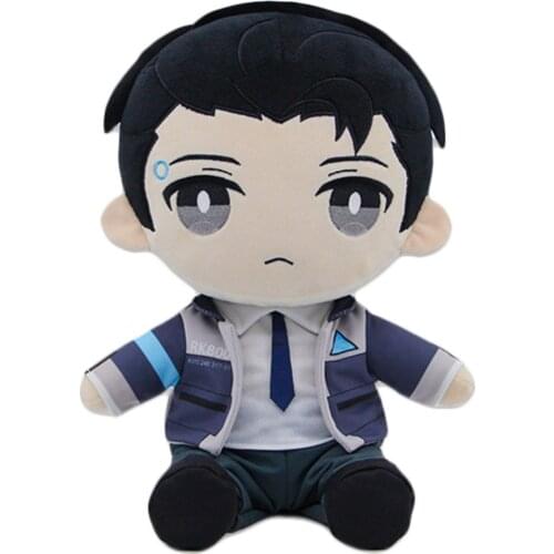 Detroit Become Human Connor RK800 Cosplay Detroit Connor Plush Doll Stuffed Toy Cotton Connor poupee Peluche 2 Version