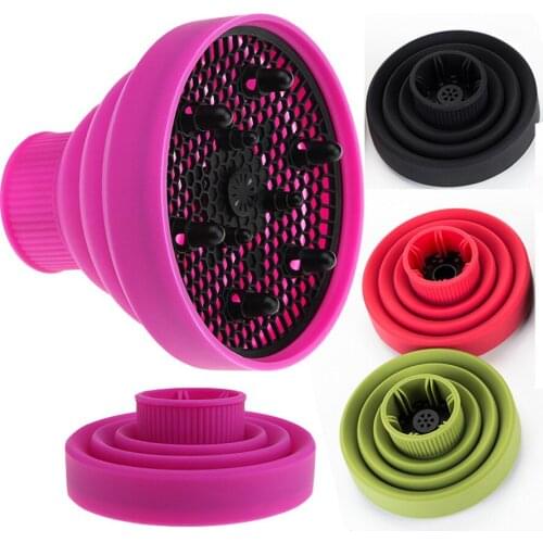 Hairdressing Sizing Tools Hair Dryer Accessory Big Wave Curling Styling Hair Dryer Foldable Flexible Silicon Diffuser Cover E910