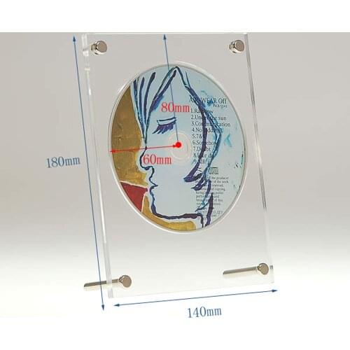 Clear Acrylic Single CD/DVD Case Display Holder Easel 5.5‘’D×7‘’H
