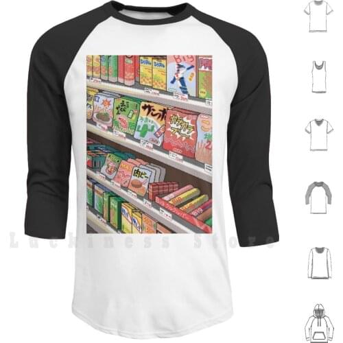 S N A C K S Hoodie Long Sleeve Pixel Pixel Art 8 Bit Pixelated Snack Collation Yum Yummy Food Sweets Candy Chips