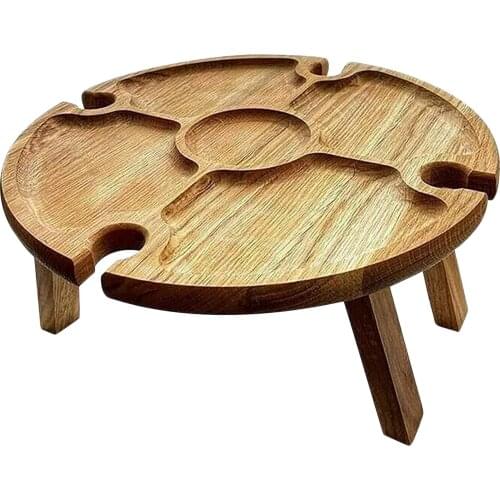 Folding Picnic Table with Glass Holder 2 In 1 for Hiking Camping Garden