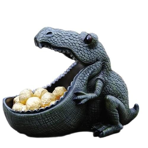 Dinosaur Figurine big mouth new storage box home decoration ornamental resin art sculpture figurines home decor gift decorative