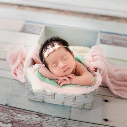 Vintage style photo prop old box basket Wood case Newborn photography props Wooden box