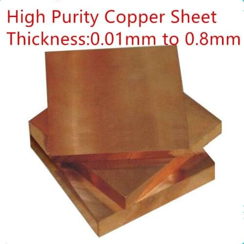 High Purity Metal Copper Sheet Electrode Conductive Sheet Copper Plate Special for Scientific Research