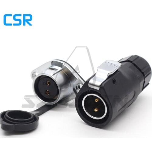 XHP20 , 2 Pin Waterproof connector Flange Panel Mount Connectors IP65 plug and socket