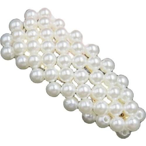 1PCS Fashion Women Girls Elegant Drop Pearls Hair Clip Sweet Headwear Hair Scrunchy Hairpins Barrettes Hair Accessories