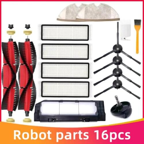 All Sets Main Brush Side Brush HEPA Filter Mop Cloth Replacement for Xiaomi Roborock S6 S6 Pure S6 MaxV Vacuum Cleaner Parts