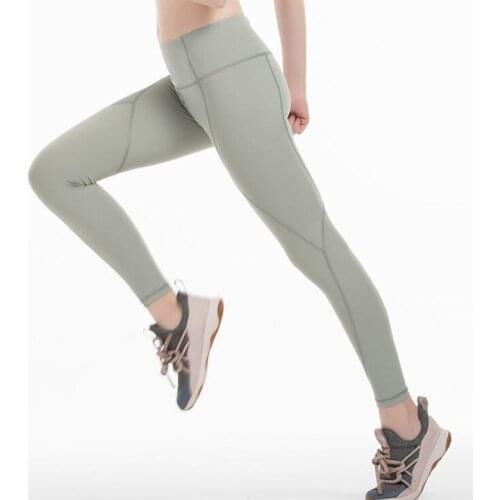 Women skinny 7/8 Length Running Gym Fitness Tights Gym Tummy Control Leggings Naked-feel Fabric Squat Proof Patchwork pant