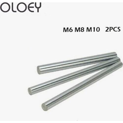 6mm/8mm/10mm Linear Shaft Length 200 250 300 350 400 450 500mm Chrome Plated Linear Motion Guide Rail Round Rod For 3d Printer