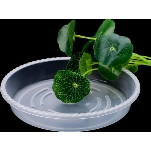 10Pcs Plastic Flower Pot Drip Trays Clear Round Shape Creative Saucers Decor