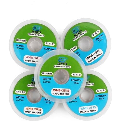 2Pcs/lot 1.5mm 2.0mm 2.5mm 3.0mm 3.5mm Desoldering Wire Braid Solder Wick BGA Soldering Tools