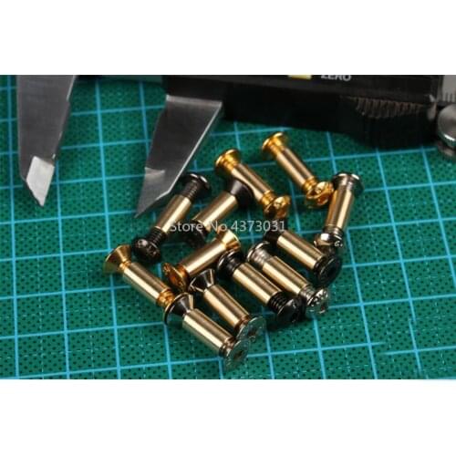 2pieces M4 DIY knife handle Fastening rivet screw inner hexagon high strength Push button axis screw flat/ round head