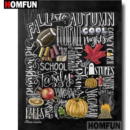 HOMFUN 5D DIY Diamond Painting Full Square/Round Drill "Alphabet drawing" 3D Embroidery Cross Stitch gift Home Decor A00307
