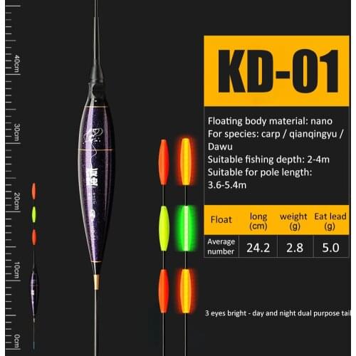 Big Carp Rocky Fishing Luminous Float Fishing Rods Float Summer High Sensitivity Striped-Bass Outdoor Accessories
