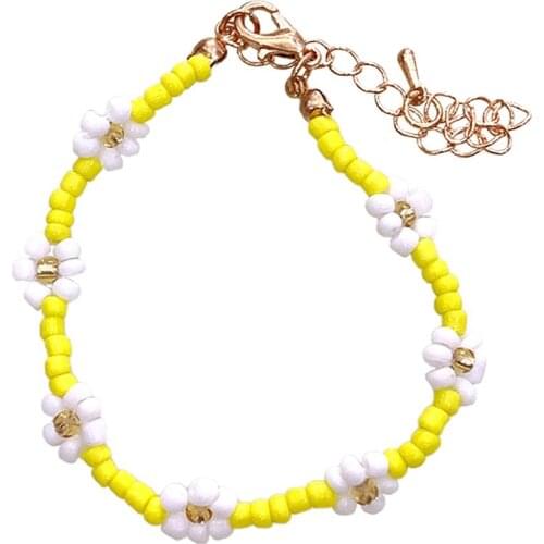 1pc Bohemian Style Bead Bracelet Adjustable Flower Fashion Bohemian Bracelet Boho Bracelet For Women Girls Jewelry Accessories