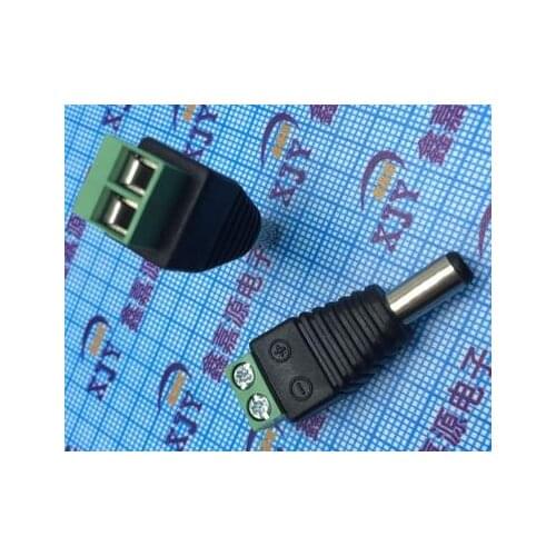 DC male surveillance cameras 12V power connector Free welding wire male plug with plug column
