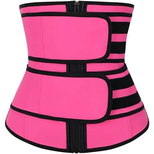 Women Waist Shaper Fitness Trainer Fitness Sauna Sweat Neoprene Slimming Belt Girdle Shapewear Modeling Strap Zipper Shaper