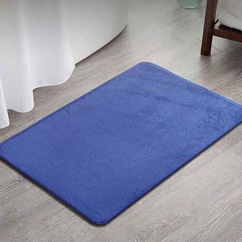 Home Bath Mat Non-slip Absorbent Bathroom Carpet Soft Coral Fleece Rug Memory Foam Washable Rug Toilet Decor Floor Mats