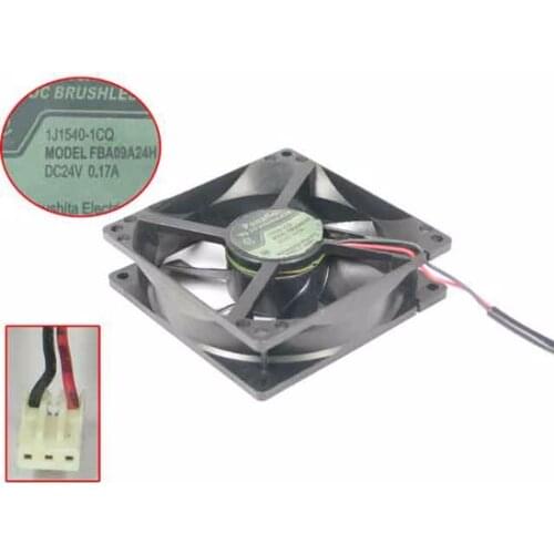 FBA09A24H DC 24V 0.17A 90x90x25mm 2-wire 3-pin Server Square Fan