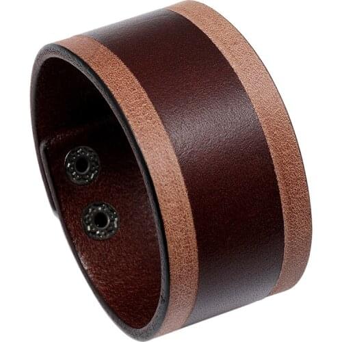 Hot-selling Accessories Retro Distressed Leather Bracelet Simple New Light Plate Wide Leather Bracelet