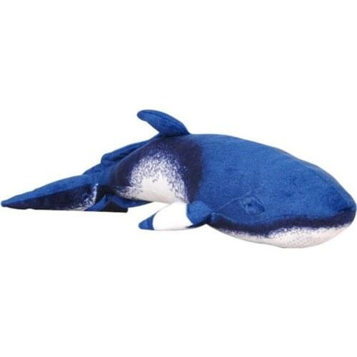 Simulation sea animal plush toy sperm whale minke whale blue doll pillow for kids gift decoration 55x25cm DY50833