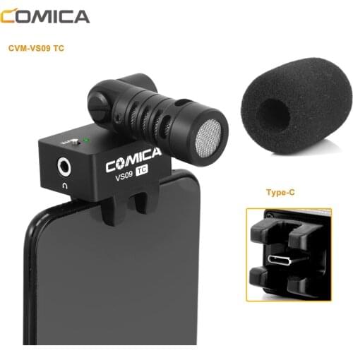 Comica CVM-VS09 TC Cardioid Directional Flexible Condenser Shotgun Video Microphone for Smartphone With Type-C Super Recording