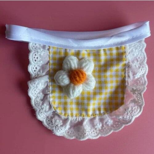 Pet Plaid Flower Scarf Cat Dog Collar Bichon Decor Supplies Teddy Puppy Clothes Accessories for Small Medium Dogs Pet Supplies