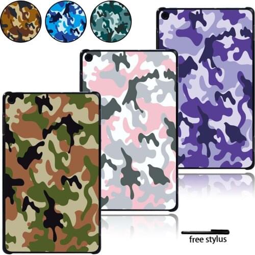 Lightweight Hard Shell Case Cover Fit Amazon Fire 7/ HD 8/ HD 10 with Alexa Tablet Plastic Durable Protective Shell + Pen