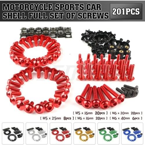 Hot For HONDA CRF450R CRF250X CRF450X CRF 450R 250X 450X Universal Motorcycle Fairing Screws Windscreen Body Spring Bolts Kit