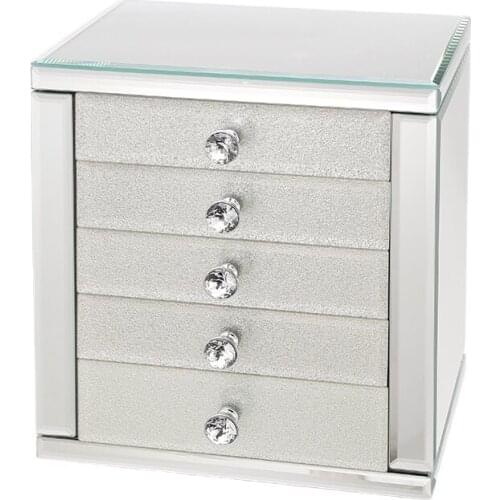 Style Multifunctional High-end Luxury Earrings Jewelry Storage Box Multi-layer Large-capacity Jewelry Box