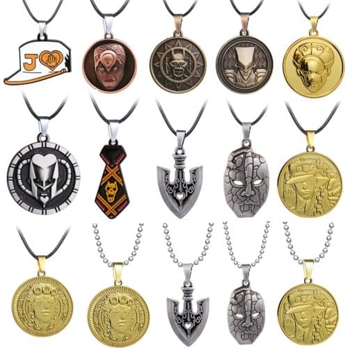 Cartoon Jewelry Choker Necklace Shield Pendants JOJOS BIZARRE ADVENTURE Necklace Round KILLER QUEEN Charm Necklaces Men Gifts