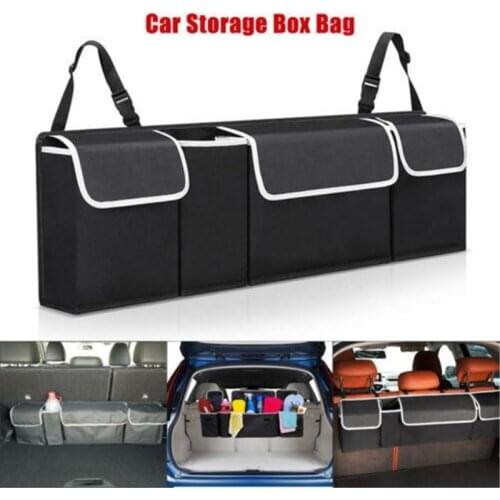 Car Trunk Organizer Backseat Storage Bag Adjustable High Capacity Multi-use Oxford Car Seat Back Organizers Automobile Interior