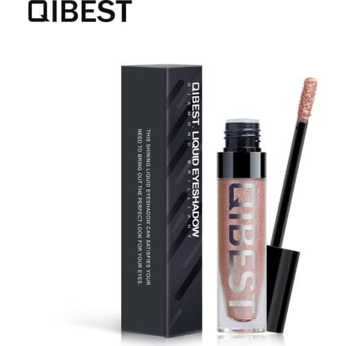 Qibest 8 Color Shiny Pearlescent Eyeshadow Eye Shadow Diamond Glitter Liquid Eyeshadow Wholesale Makeup Beauty Gift