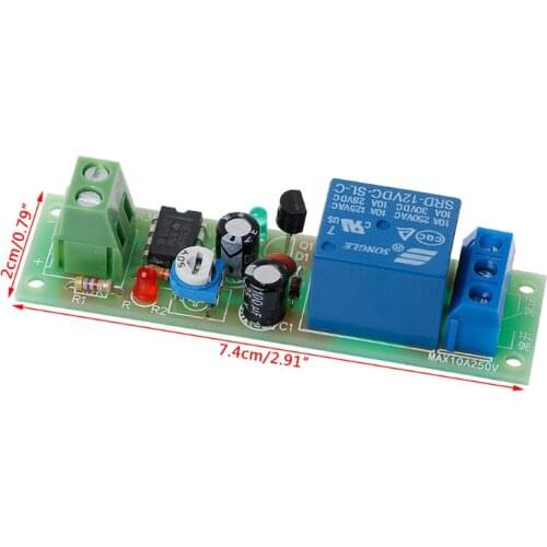NE555 Relay DC 12V Timer Adjustable Delay Turn Off ON Switch Time Relay Module