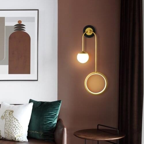 Modern LED Left And Right Pendulum Wall Lamp For Bedroom Bedside Home Indoor Stairs Lighting Novelty Light Kitchen Fixture