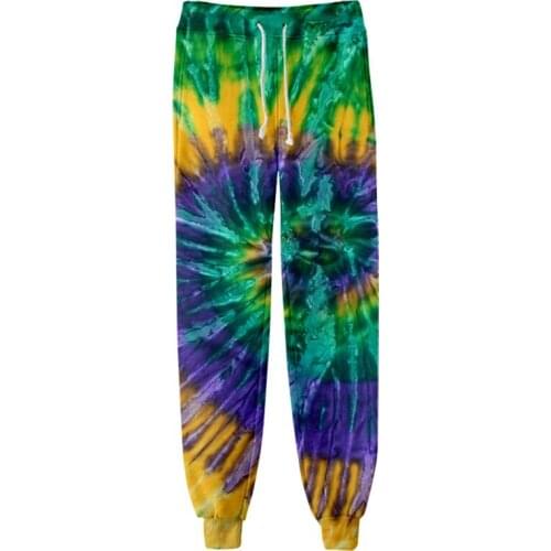 Tie Dye 3D Printed Sweatpants Fashion Harajuku Jogger Pants Colorful Psychedelic Track Pants Slim Streetwear Men/Women Trousers