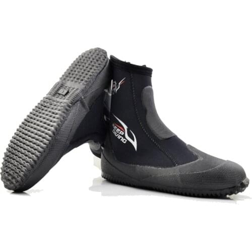 TaoBo Vulcanized Diving Shoes Are Unisex Wading Shoes and High-top Fishing Shoes Non-slip Shoes with Thickness of 5MM