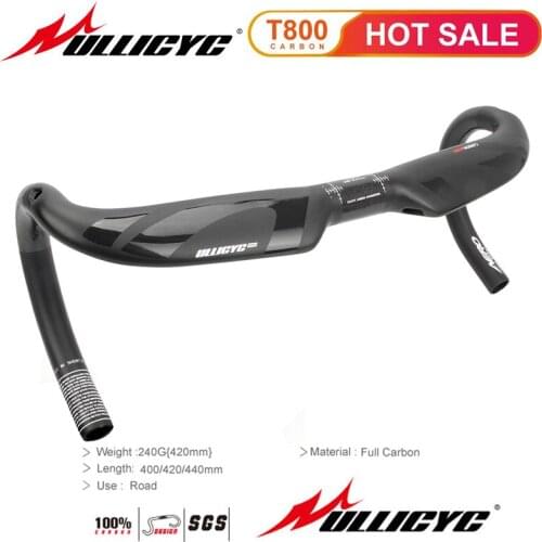 Ullicyc Ultra-light superstrong Road Bike Handlebar Bent Bar Bicycle Handlebar Carbon Fiber Black Handlebar 31.8*400/420/440mm
