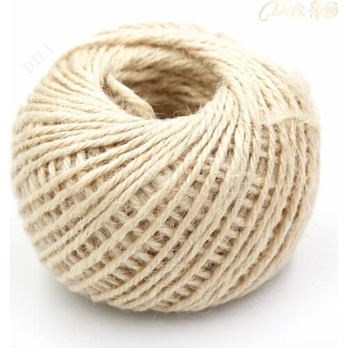50 Meters/Lot Hemp Rope Natural Jute Twine Gift box String Rope 1.5mm 3Ply Hemp Rope Jute Cord For DIY Handmade Accessory