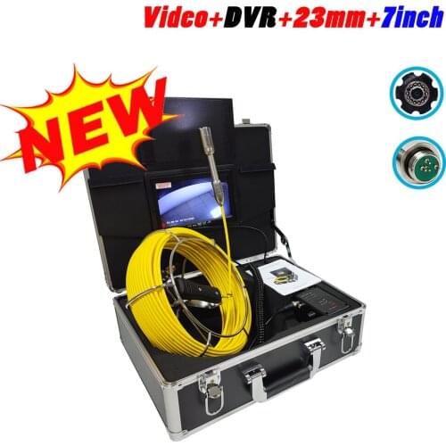 New 7inch Pipe Drain Underground Plumbing Inspection Camera with 23MM Camera Head 20-50M Cable Sewer Video Endoscope