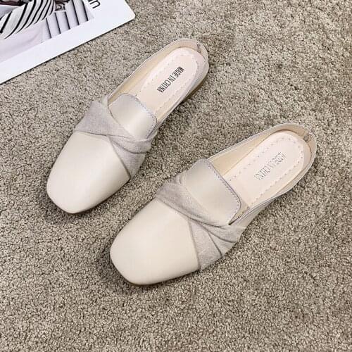 Size 35-40 Woman Shoes 2020 New spring Square Slip on Shoes Women Shoes Comfortable Fashion flats shoes women Basic Solid